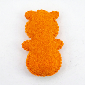 Oso de Fieltro de Lana Naranja, Adorno de Fieltro, Manualidades y Proyectos de Bricolaje: Comercio Justo y Hecho a Mano de Forma Ética - Product Image 2