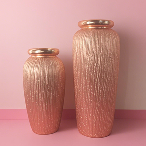 Pot de fleurs géométrique moderne en métal doré, jardinière artistique en fil métallique, vase décoratif pour salon, support de plantes d'intérieur - Product Image 3