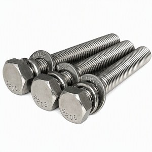 Vis hexagonale en acier inoxydable duplex 2205 certifiée TUV Saitong Hardware M16x90 entièrement filetée pour solutions de structures en acier - Product Image 1