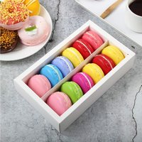 6/8/10 Gitter Macaron Packpapier Hochzeits feier Geschenk boxen Pralinen Cookie Packbox Macaron Boxen