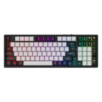 Teclados Mecánicos de Alto Rendimiento de 98 Teclas con Montaje Gasket, Intercambiables en Caliente, 3 Modos Inalámbricos, Retroiluminación RGB para PC