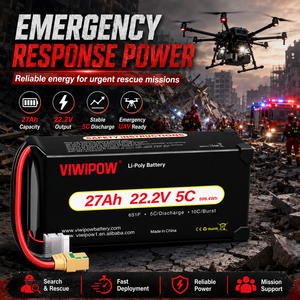 Baterai Drone VIWIPOW Lipo Li Ion Lithium Isi Ulang Daya Tahan Lama High Rate 6S 22.2V 27Ah 2026 Laris Terjual - Product Image 2