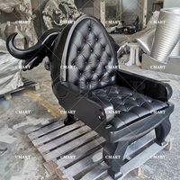 Fauteuil de salon artistique en forme de squelette d'animal, style gothique, pour hôtel, appartement, chaise longue en forme de pieuvre, statue de baleine, sculpture d'art