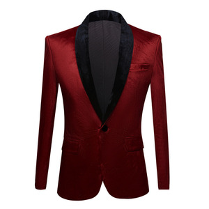 Chaqueta de traje de terciopelo ajustada de gama alta para caballero, vestido de graduación, chaqueta, fiesta, Club, cantantes, disfraz rosa, abrigo Formal DE BODA 2022 - Product Image 5