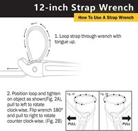 Clé à sangle en nylon réglable de 12 pouces pour tuyaux de filtres Joints en PVC Pommeaux de douche Bocaux et bouteilles