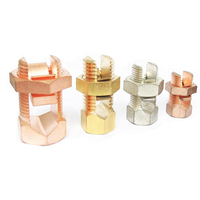 Conector de Perno Dividido de Latón de Alta Resistencia, Abrazadera de Conexión de Cables con Cabeza Hexagonal 6A-10A 250V para Accesorios Eléctricos