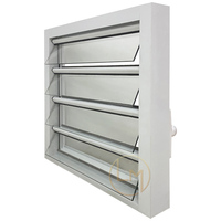 Fenêtres à persiennes en aluminium blanc sur mesure, avec verre transparent réglable