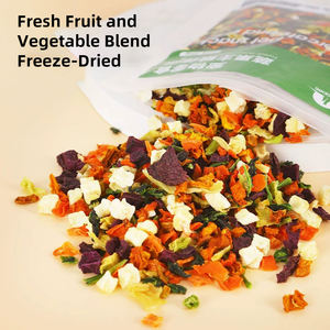 Friandises pour animaux de compagnie lyophilisées riches en nutriments naturels à base de 4 fruits et légumes - Alimentation équilibrée pour les récompenses quotidiennes d'entraînement des chats et des chiens - Product Image 2