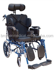 Silla de ruedas de alta calidad, buen precio, Brother Medical Celebral Palsy con reposacabezas plegable ajustable, asiento y respaldo ajustables - Product Image 4
