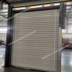 Tự lưu trữ màn trập cửa đơn vị hướng dẫn sử dụng thang máy thép cửa tủ vận chuyển <span class=keywords><strong>container</strong></span> cuộn lên cửa ra vào - Product Image 6