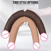 Jouet sexuel pour adultes, Dildo double tête réaliste pour lesbiennes et hommes gays, Masturbateur anal-vaginal féminin pour auto-massage, Dildo pour lesbiennes et gays