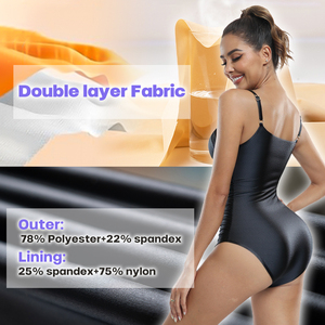 Traje de Baño Moldeador de Cuerpo para <span class=keywords><strong>Mujer</strong></span>, Bikini con Escote en V, Control de Abdomen, Levanta Glúteos, Adelgaza la Espalda y la Cintura - Product Image 5