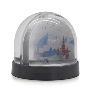 Hot Bán Tùy Chỉnh Giá Rẻ Khung Ảnh Quả Cầu Tuyết Vui Màu Đen Ảnh Tuyết Quả Cầu Tự Làm Hình Ảnh Nhựa Quả Cầu Tuyết Trang Trí Nội Thất - Product Image 3