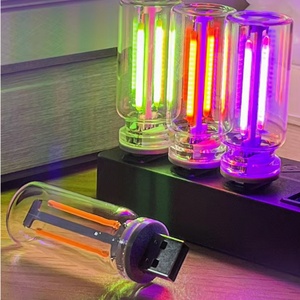 Lampe de nuit LED rétro Edison, lampe d'ambiance USB pour voiture avec fonction de gradation, mini lampe rectangulaire pour ordinateur, pour usage domestique - Product Image 1