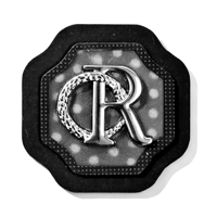 Étiquettes personnalisées haut de gamme en métal et cuir PU, étiquettes de marque de vêtements avec monogramme CR, badges en cuir véritable pour jeans et sacs à main