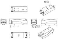 Boîte de jonction en plastique à fixation par clips de type J BELEKS, bornier à 2 voies, boîtier électrique, 94V-2, électronique à flamme