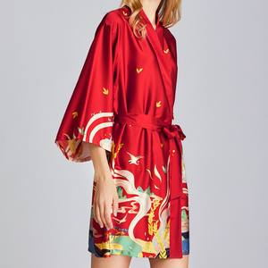 Set di Pigiama in Raso di Seta con Pizzo Floreale, Scollo a V, Tentazione Sensuale, Abbigliamento da Notte per Donne, Prodotto dalla Fabbrica di Guangzhou - Product Image 2