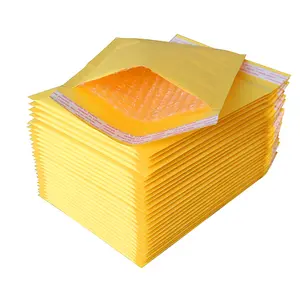 Бумажный почтовый пакет из крафт-пузырьков, экологически чистые цветные почтовые конверты с мягкой подкладкой для экспресс-доставки