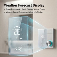 Termostato Intelligente WiFi con Controllo Remoto tramite App Tuya Smart Life, con Manopola per Riscaldamento ad Acqua, Caldaia a Gas, Riscaldamento Elettrico a Pavimento