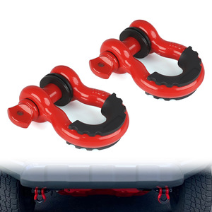 Ganchos de Remolque Rojos, Paquete de 2, 4000 kg, Acero, Universales, para Recuperación de Vehículos - Product Image 1