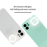 Dropshipping New Ring Fill Flashlight Mobile Cover Case Girl Luminous Led Selfie Light up Phone Cases pour iPhone 16 Pro Max