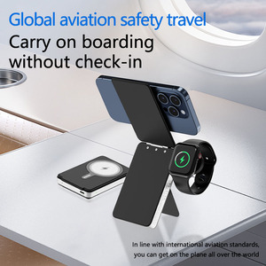 แท่นชาร์จไร้สายระบบแม่เหล็ก3 In1ปรับแต่งตามความต้อ<span class=keywords><strong>ง</strong></span>การตามสั่งธนาคารขนาด10000มิลลิแอมป์ต่อชั่วโมงชาร์จไร้สายได้เร็วเป็นพิเศษ - Product Image 4