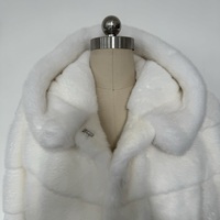 Maßgefertigte Luxus Gestrickte Echte Nerzfell-Jacke Echtpelz-Mantel Damen Pelzmantel mit Kapuze