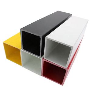 Özelleştirilmiş yüksek mukavemetli takviyeli Pultruded profilleri dikdörtgen tüp Anit-korozyon fiberglas FRP yalıtım kare tüp - Product Image 2