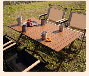 Mesa Plegable de Aluminio para Interiores/Exteriores, con Volumen de Almacenamiento Compacto y Ligero, Adecuada para Mochilas y Uso en Automóviles - Product Image 4