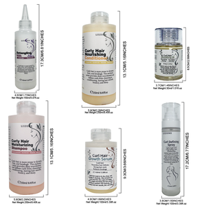 Kuru kıvırcık hasarlı saçlar için özel etiket organik kıvırcık saç bakımı seti şampuan ve saç kremi - Product Image 6