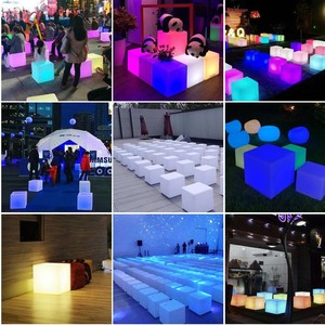 Cube lumineux RGB de 40 cm, étanche, télécommande, modes multiples, tailles, rechargeable, intérieur/extérieur, pour événements, jardin, décoration de la maison - Product Image 5