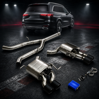 Tuyau d'échappement arrière en acier inoxydable ZF 304 pour Benz W463 G63 G500 G550 sablé