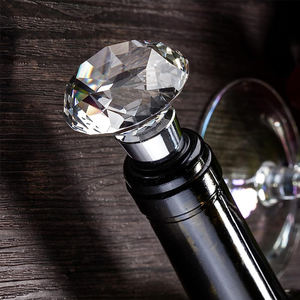 Tapón personalizado botella vino Diamante tapón de vino para boda al por mayor de aleación de acero inoxidable Zinc cristal tapones de vino - Product Image 5