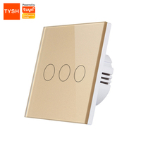 Interruptor Inteligente Inalámbrico con Control por Voz TYSH Automation, Interruptor Táctil Wifi con Control por Voz a través de la Aplicación Tuya Home, Superventas