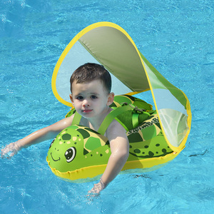 Thú vị thiết kế màu xanh lá cây rùa trẻ em bơi hồ bơi nổi vòng với mái hiên trẻ em bãi biển Đồ chơi Inflatable bé bơi <span class=keywords><strong>Float</strong></span> - Product Image 4