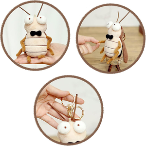 Llavero de Peluche Suave y Adorable de Cucaracha con Lazo, Adorno Colgante, Muñeco de Insecto Realista para Premios y Regalos Escolares - Product Image 3