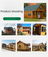 Cabane mobile en bois massif de conception asiatique de luxe, maison préfabriquée portable, caractéristique respirante, utilisation en extérieur, garantie 1 an, 3D