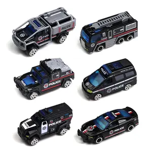 QS OEM ODM Children Education 1:64 Mini Metal Police Car Vehicle Roadblocks Classical Model Series Alloy Toys Diecast Cars