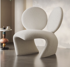 Poltrona Singola in Stile Italiano, Design Nordico Minimalista, Sedia Artistica Confortevole, Sedia Pigra in Legno Durevole per Soggiorno e Casa - Product Image 6