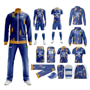 Seragam Sepak Bola Unisex Poliester Sublimasi Termal Profesional Tanpa Cetakan, Pakaian Fans, Pesanan Khusus - Product Image 1
