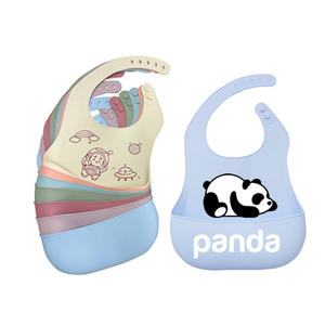 Factory Customized Logo Hot Sale Portable American Style Baby Suction Bowl Spoon Fork Bib Silicone Baby Feeding Set for <b>Kids</b> - Product Image 2