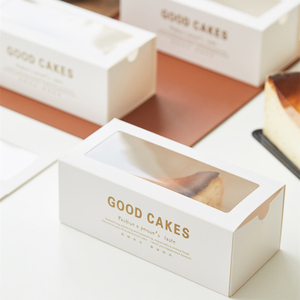 Cajas largas para tartas personalizadas <span class=keywords><strong>al</strong></span> por <span class=keywords><strong>mayor</strong></span> con impresión offset <span class=keywords><strong>de</strong></span> forma plana y lámina dorada para bodas, pastelería y embalaje <span class=keywords><strong>de</strong></span> tartas - Product Image 1