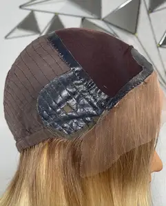 Premium Virgin European Hair Seiden oberteil Luxe Cap mit realistischer Kopfhaut Medical Perücke mit Silikon Glueless Silk Base Perücke für Frauen