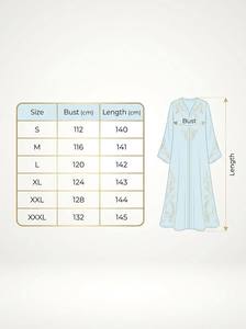 Elegante Abito da Sera Musulmano, Vestito Lungo Arabo Modesto, Kaftan Ricamato a Linea A, Vestibilità Ampia per Eid <span class=keywords><strong>Mubarak</strong></span> ed Eventi di Gala - Product Image 6