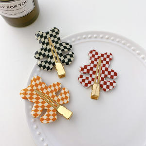 千金热卖韩版可爱发夹醋酸卡通熊发夹无折痕发夹 - Product Image 2