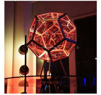 Lampe de nuit LED créative en forme de dodécaèdre infini, avec couleurs artistiques, pour le salon