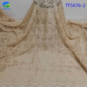 Tissu africain en dentelle Blanc Tissu pour vêtements <span class=keywords><strong>Bazin</strong></span> 5 Yards Stones <span class=keywords><strong>Bazin</strong></span> Riche <span class=keywords><strong>Brode</strong></span> - Product Image 4