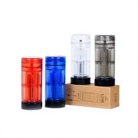 Broyeur à tabac multifonctionnel en plastique PVC à six compartiments, transfrontalier, avec couvercle, pour machine à rouler, modèle américain