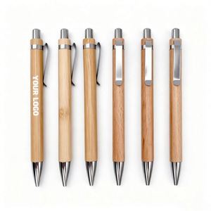 Bolígrafos de Bambú con Logotipo Personalizado, Bolígrafo de Bambú con Punta de Bola para Actividades Empresariales Corporativas, Bolígrafo de Bambú con Punta Táctil para Regalos Promocionales - Product Image 1