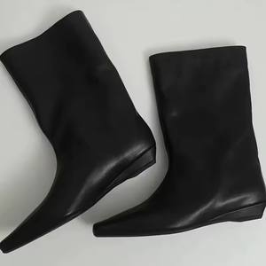 Stivaletti da <span class=keywords><strong>Donna</strong></span> con Punta Affusolata Inverno 2026, Design Vintage, Tacco Basso, Scarpe in Morbida <span class=keywords><strong>Pelle</strong></span>, Stile Moderno - Product Image 3